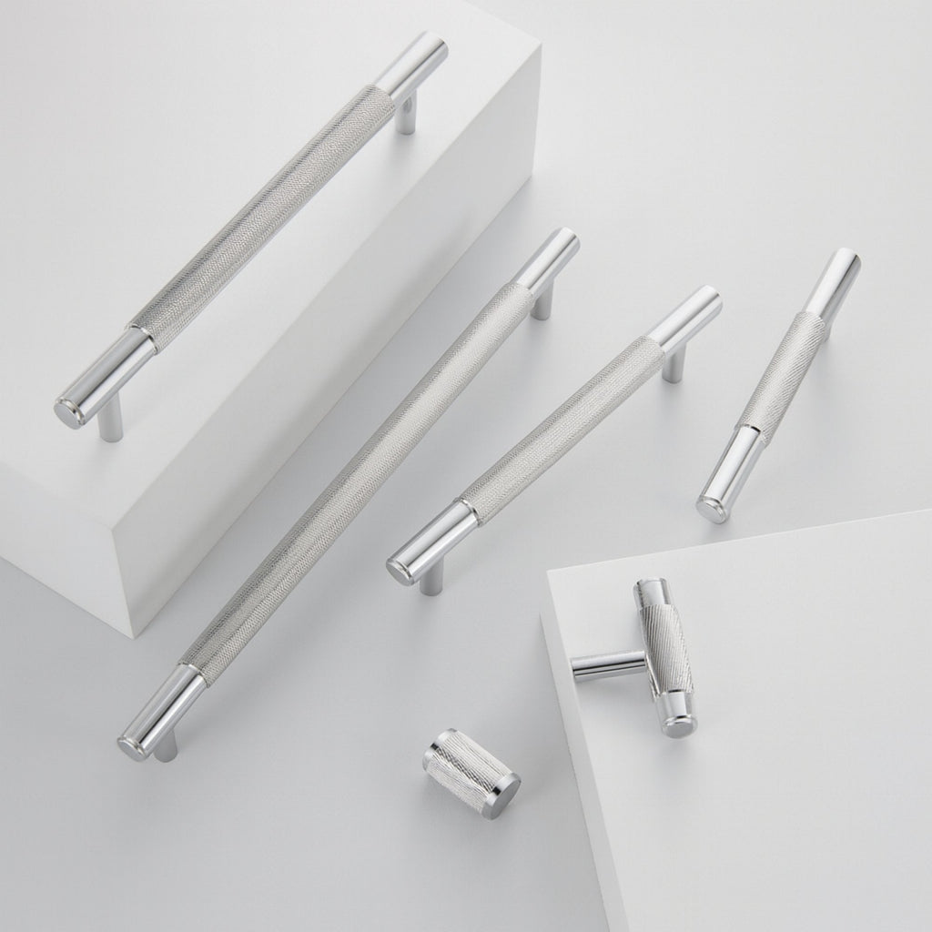 Bouton 3146 | Cannelé | Chrome