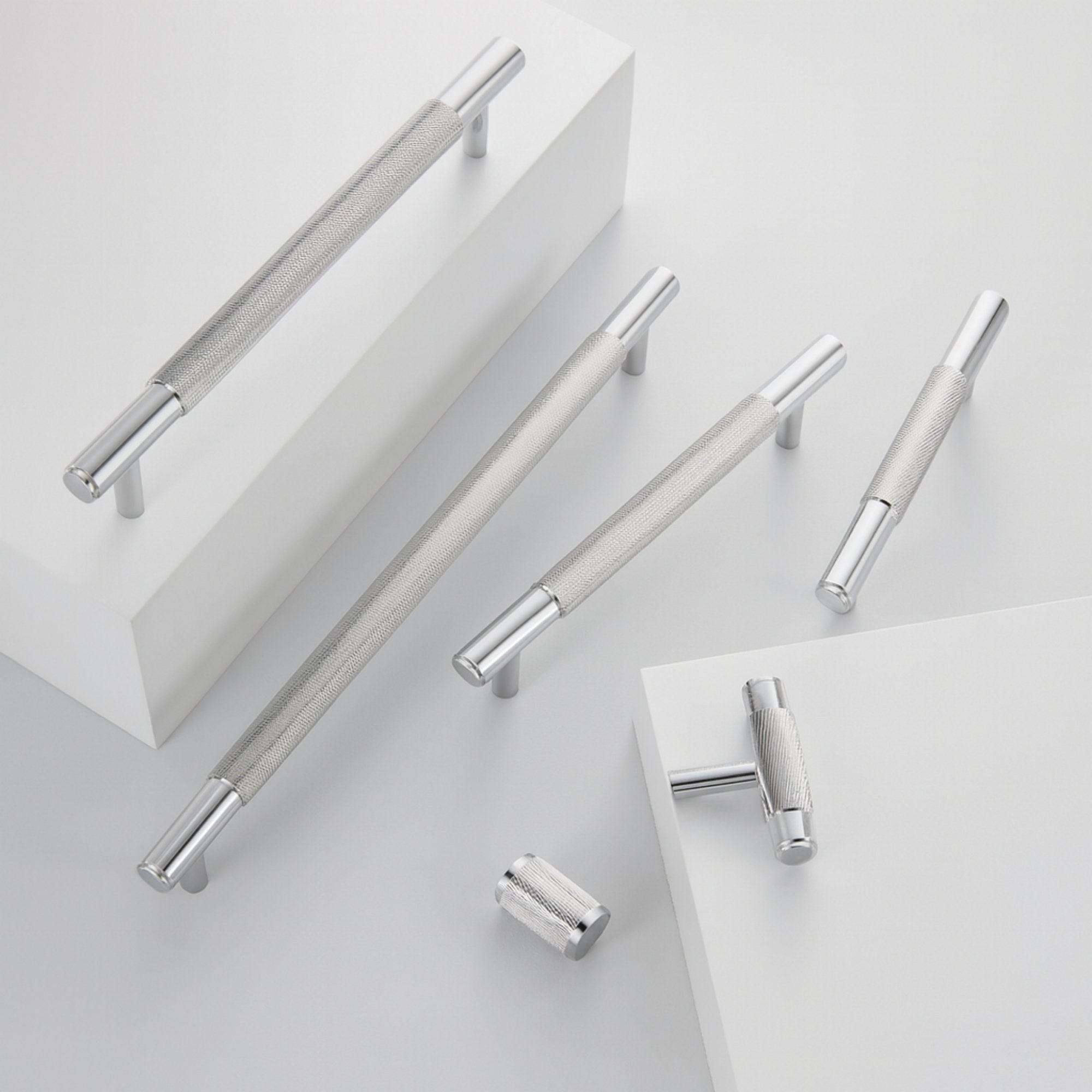 Bouton 3146 | Cannelé | Chrome