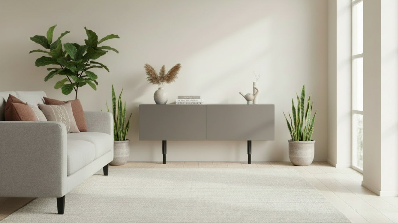 Møbelben DL001 | Riflet | Sort (2-pakning)