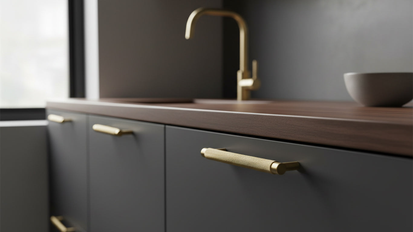 Håndtak 3137 | Riflet | Messing